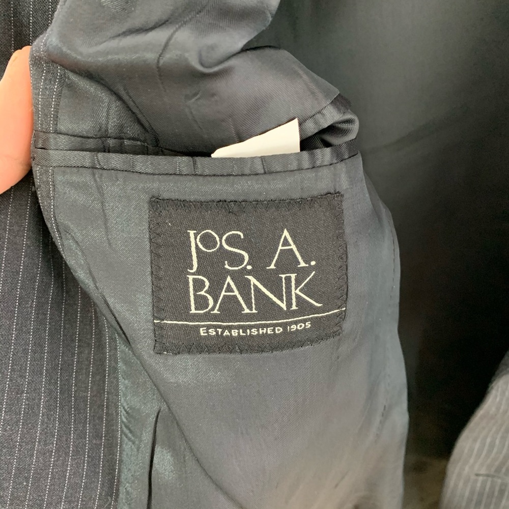 Joseph A. Bank 38R Pinstripe Blazer Suit Jacket - Picture 5 of 6